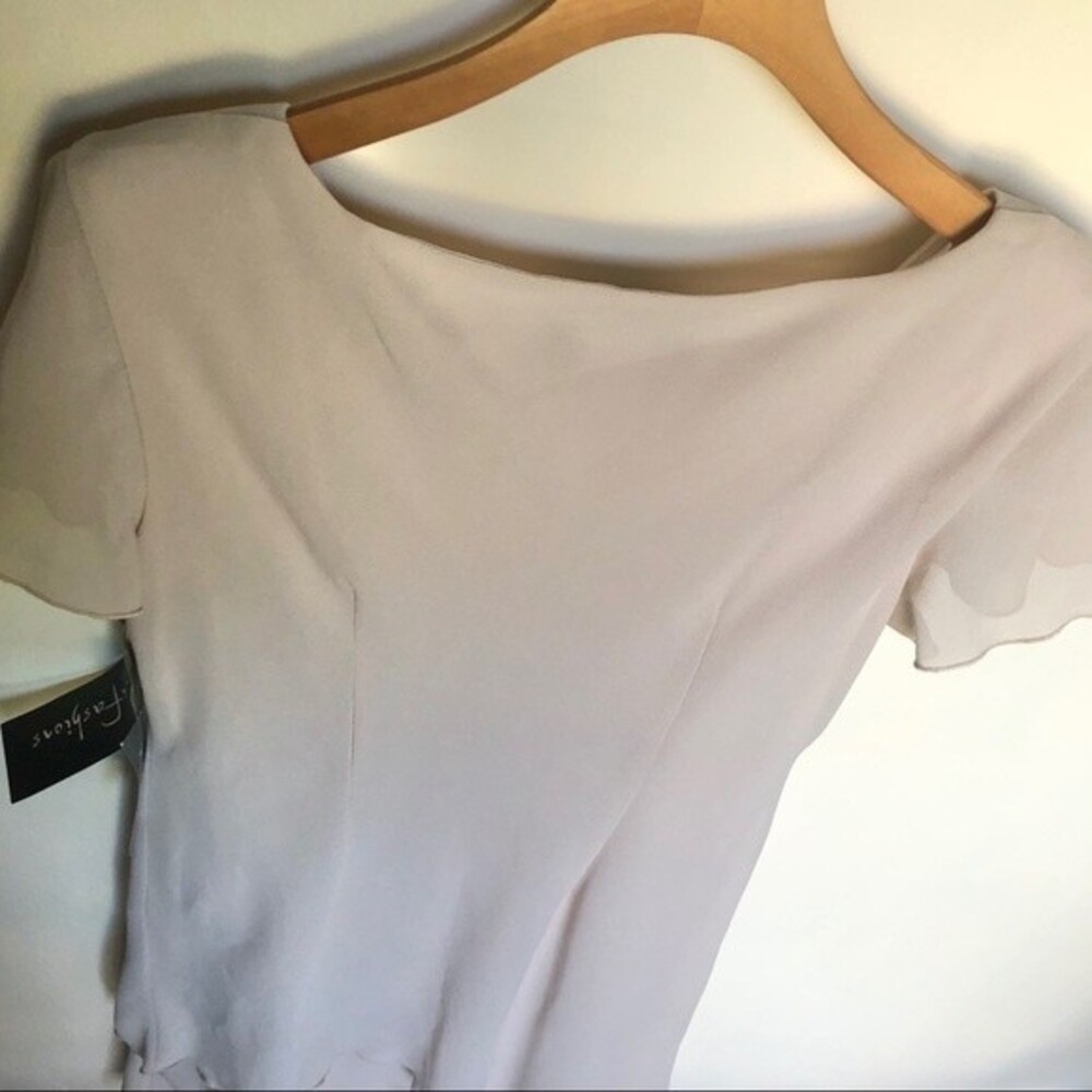 S.L. Fashions Vintage Floral V-Neck Dress NWT Size 10 Balletcore Minimalist - Picture 15 of 16